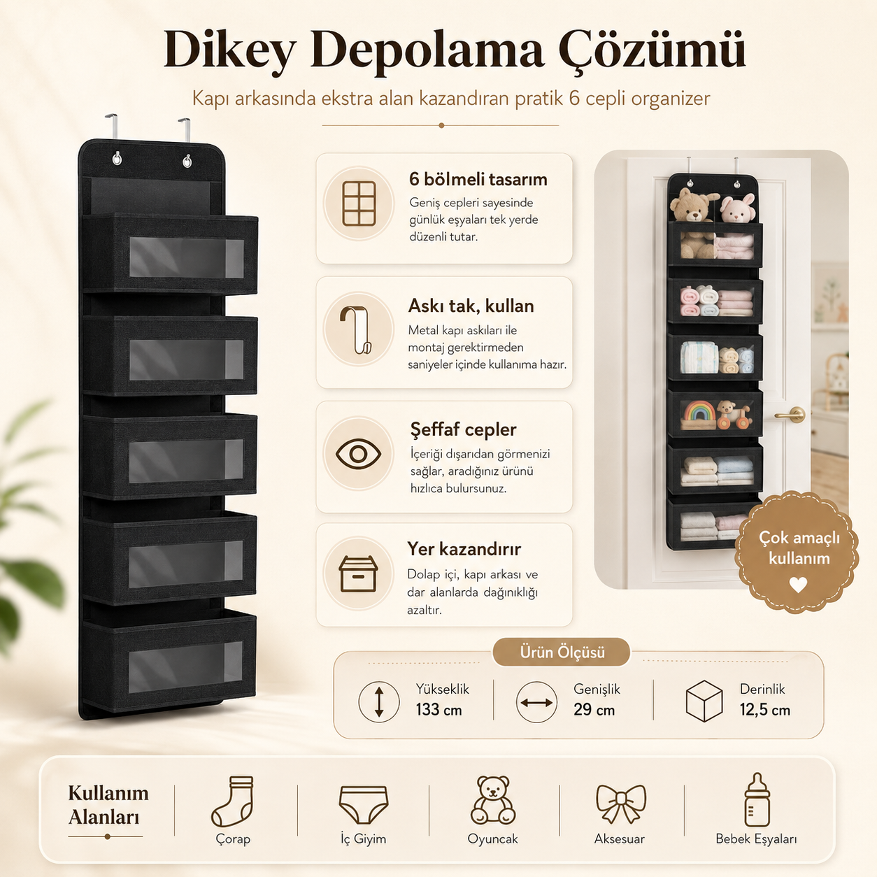 Kapı arkası Organizer
