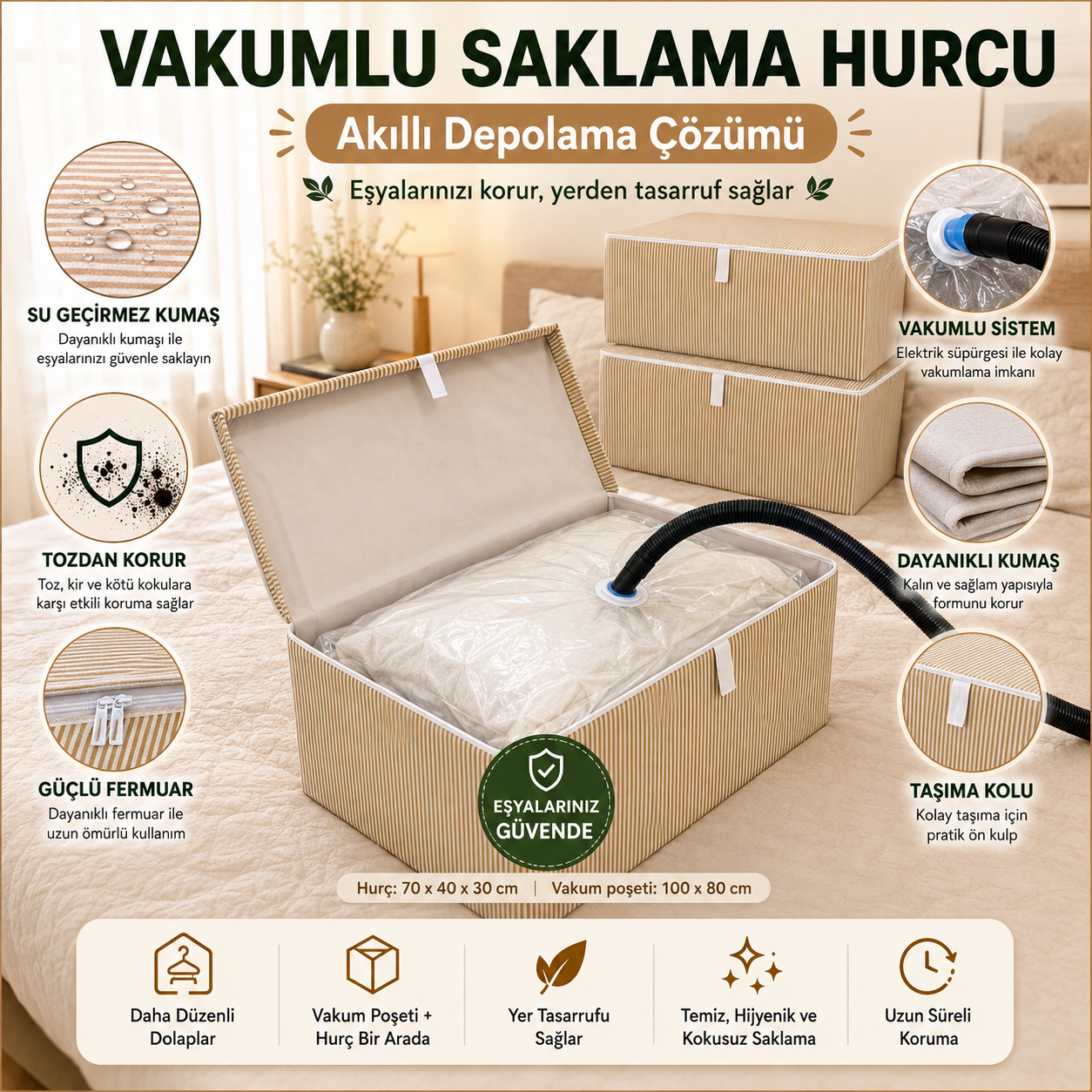Kutu Hurç + Vakum Torbası Seti