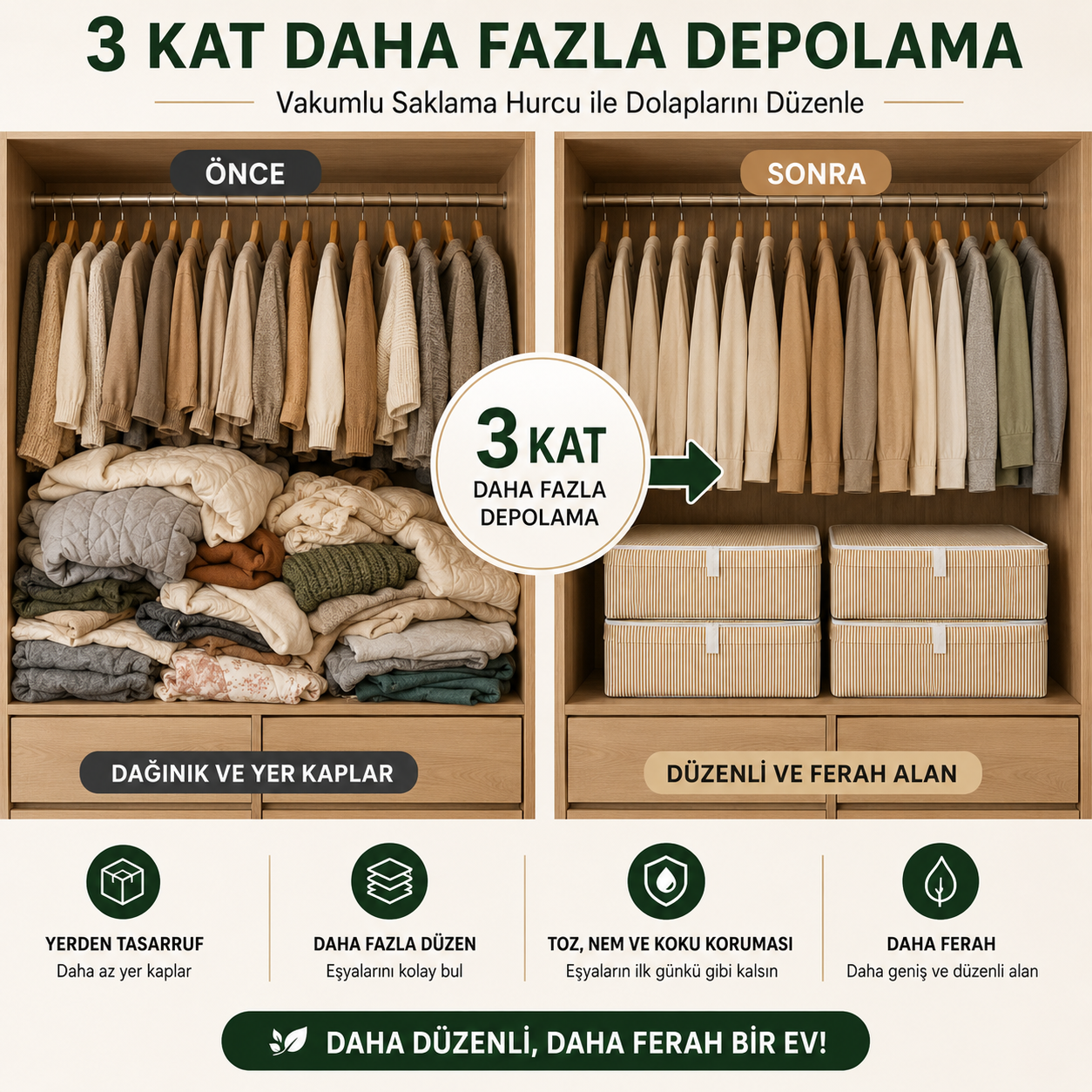 Kutu Hurç + Vakum Torbası Seti